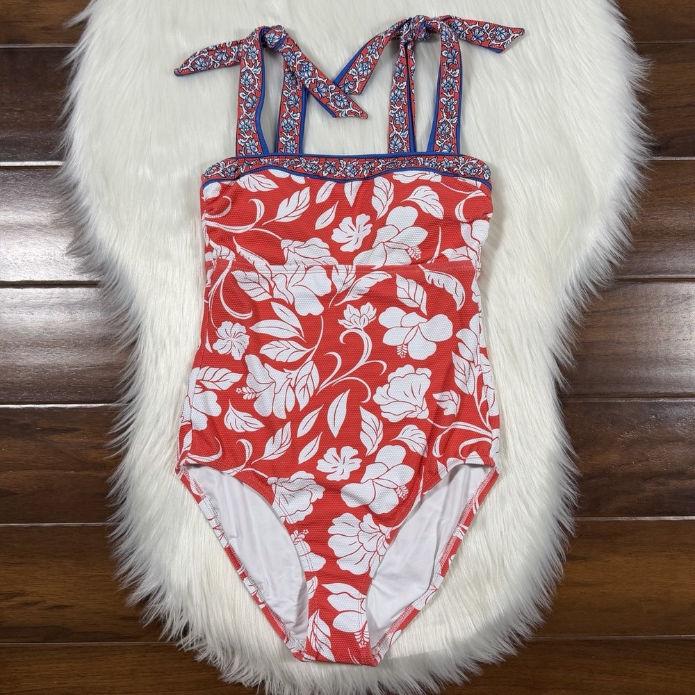 Tommy Bahama Women's Size 6 Coral Island Cays Fioro Bando One Piece Swimsuit